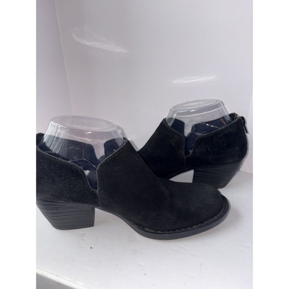 Born Antonia Black Nubuck Leather Ankle Bootie, Black - Women's Size 7.5 M - Picture 6 of 9